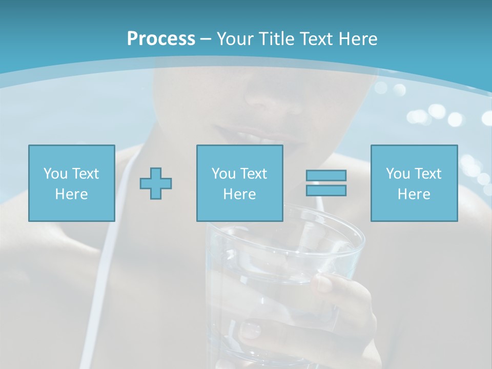 A Woman Holding A Glass Of Water In Her Hand PowerPoint Template