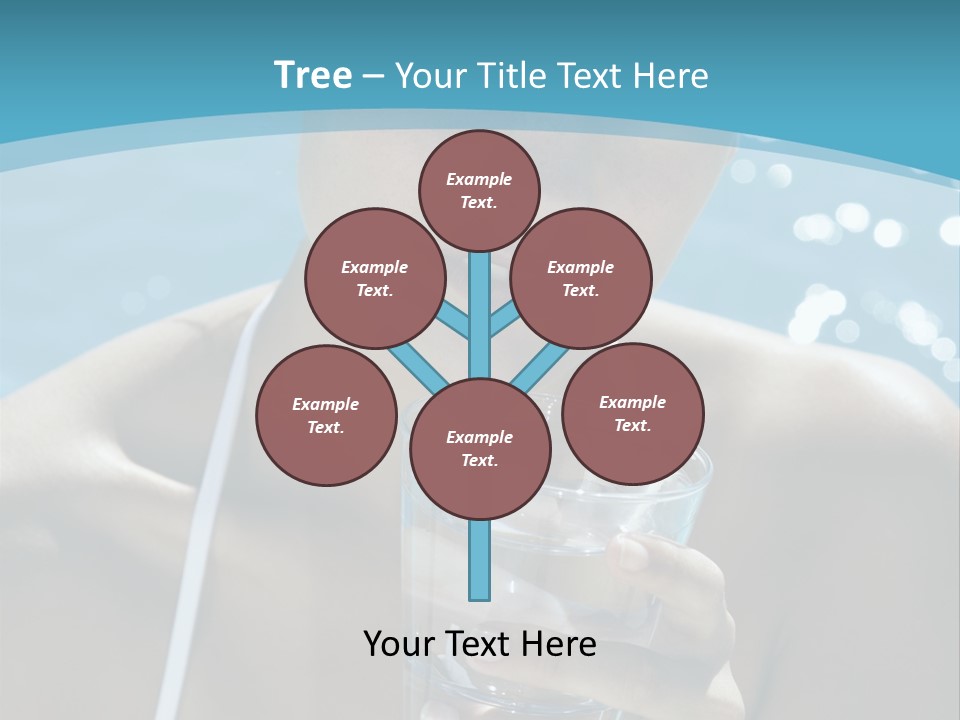 A Woman Holding A Glass Of Water In Her Hand PowerPoint Template