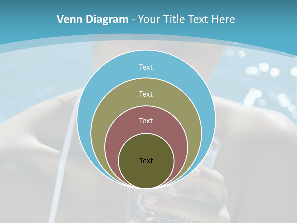 A Woman Holding A Glass Of Water In Her Hand PowerPoint Template