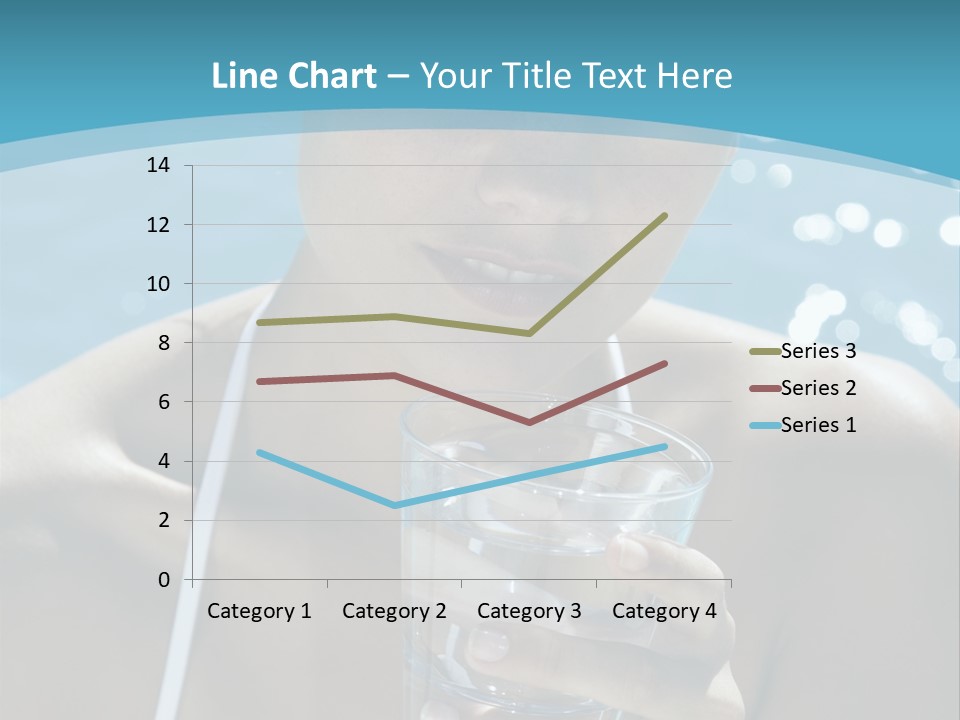 A Woman Holding A Glass Of Water In Her Hand PowerPoint Template