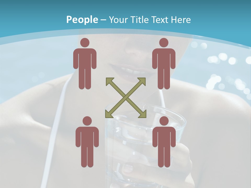 A Woman Holding A Glass Of Water In Her Hand PowerPoint Template