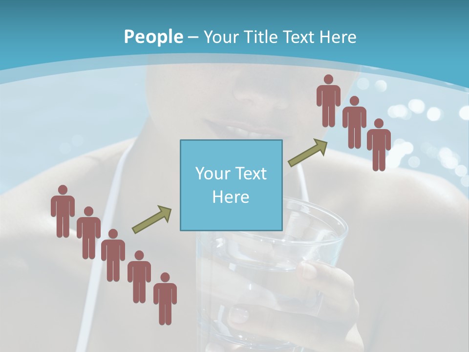 A Woman Holding A Glass Of Water In Her Hand PowerPoint Template