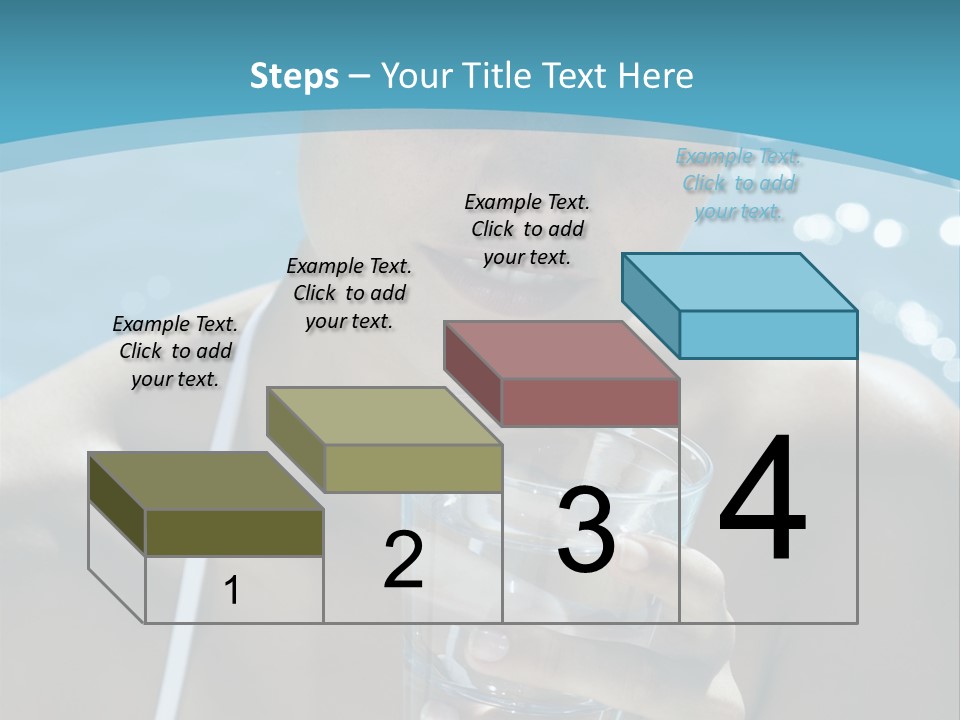 A Woman Holding A Glass Of Water In Her Hand PowerPoint Template