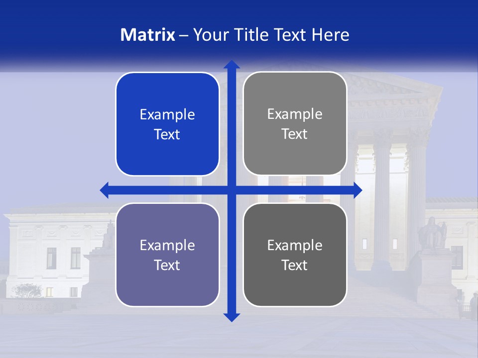 A Large Building With Columns In Front Of It PowerPoint Template