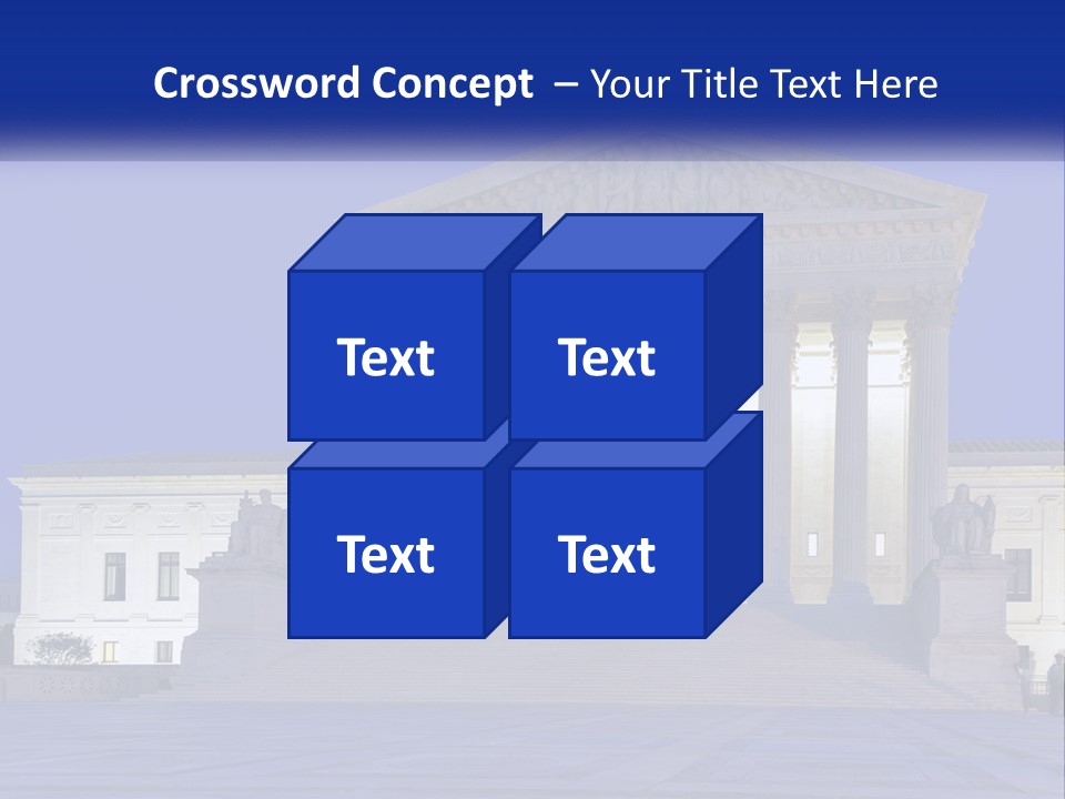 A Large Building With Columns In Front Of It PowerPoint Template