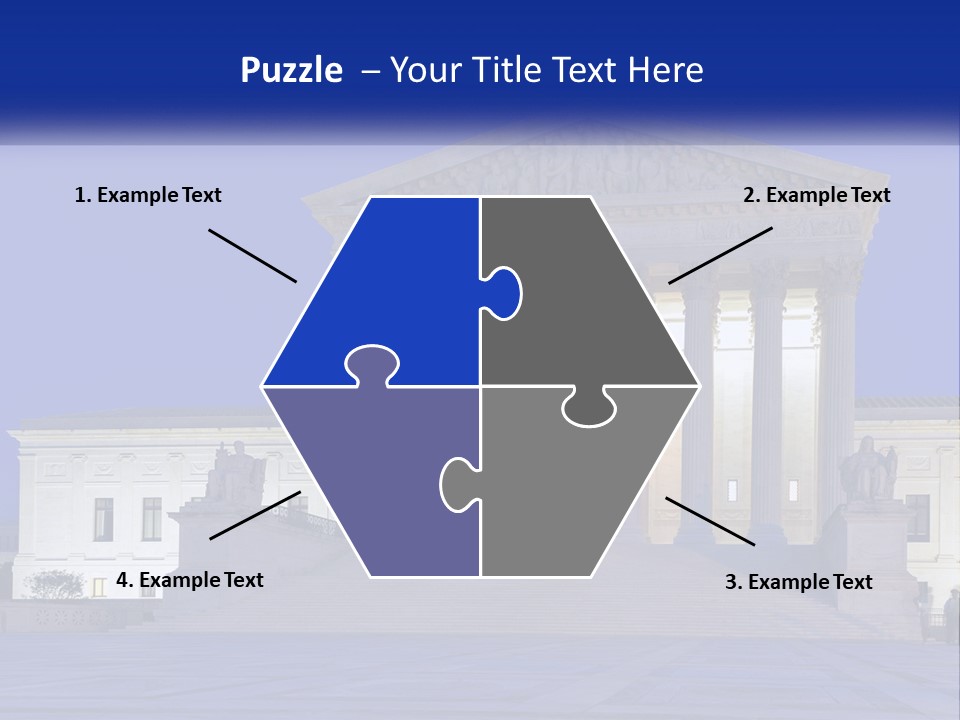 A Large Building With Columns In Front Of It PowerPoint Template