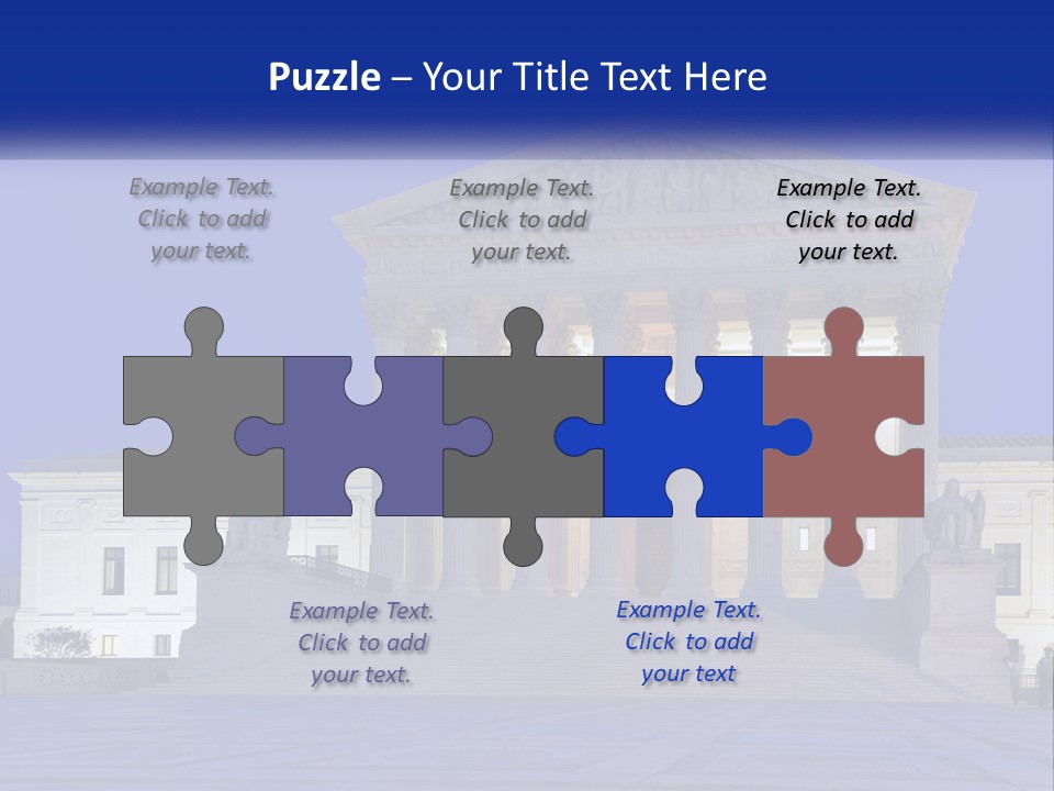 A Large Building With Columns In Front Of It PowerPoint Template