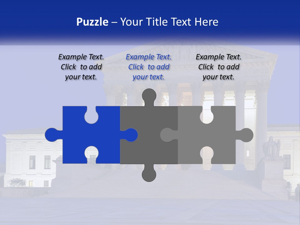 A Large Building With Columns In Front Of It PowerPoint Template