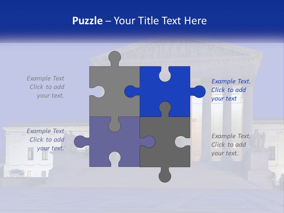 A Large Building With Columns In Front Of It PowerPoint Template