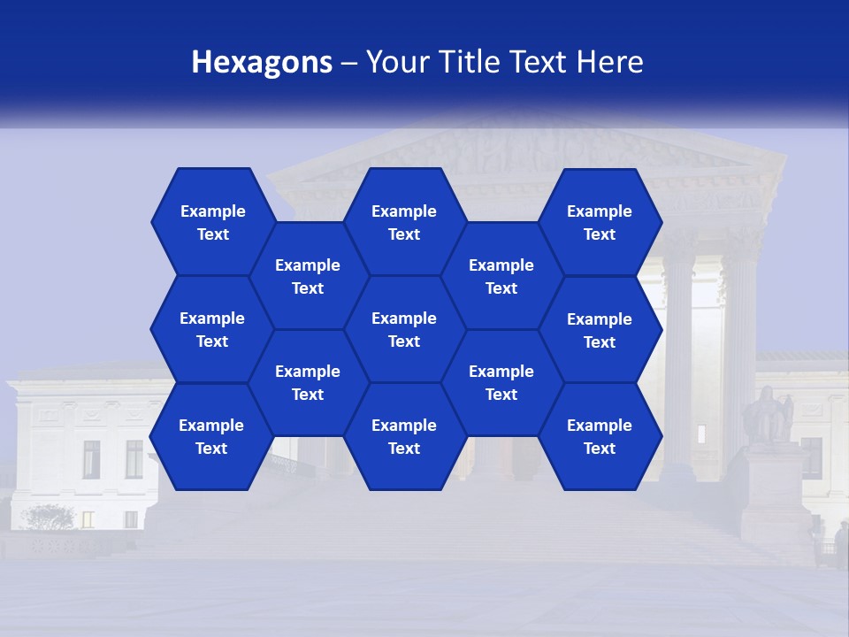 A Large Building With Columns In Front Of It PowerPoint Template