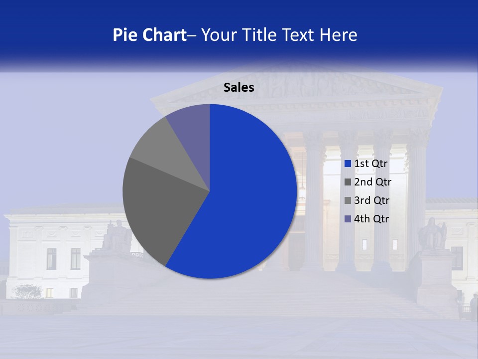 A Large Building With Columns In Front Of It PowerPoint Template