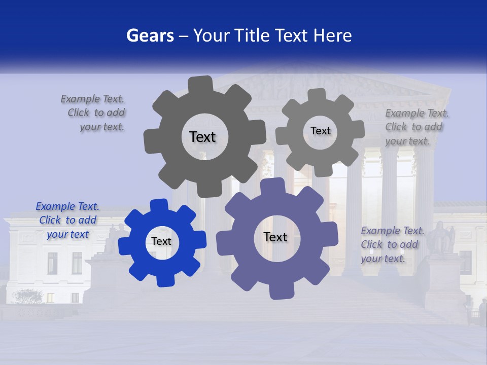 A Large Building With Columns In Front Of It PowerPoint Template