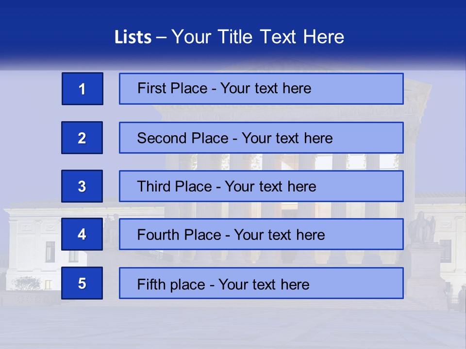 A Large Building With Columns In Front Of It PowerPoint Template