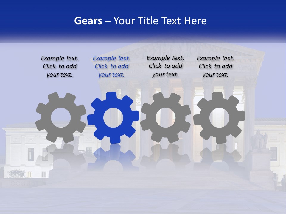 A Large Building With Columns In Front Of It PowerPoint Template