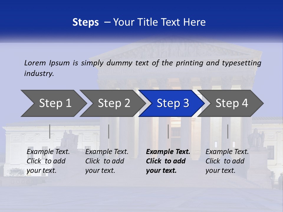 A Large Building With Columns In Front Of It PowerPoint Template