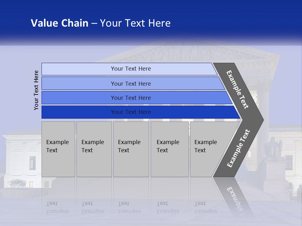 A Large Building With Columns In Front Of It PowerPoint Template