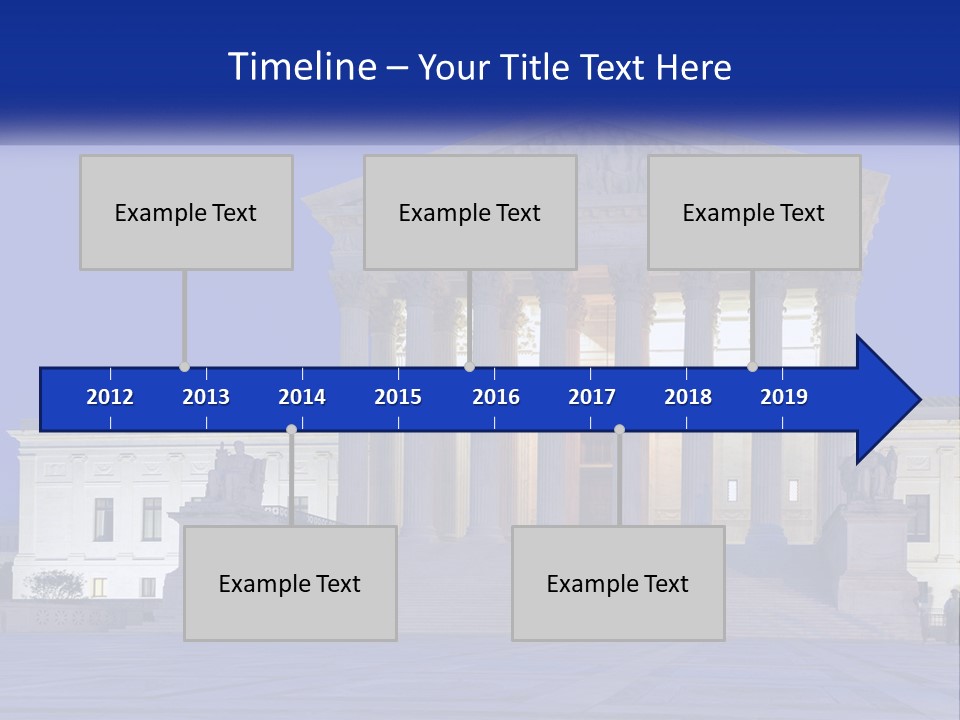 A Large Building With Columns In Front Of It PowerPoint Template