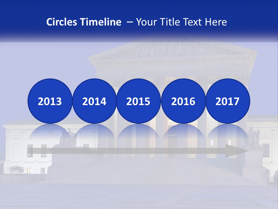 A Large Building With Columns In Front Of It PowerPoint Template