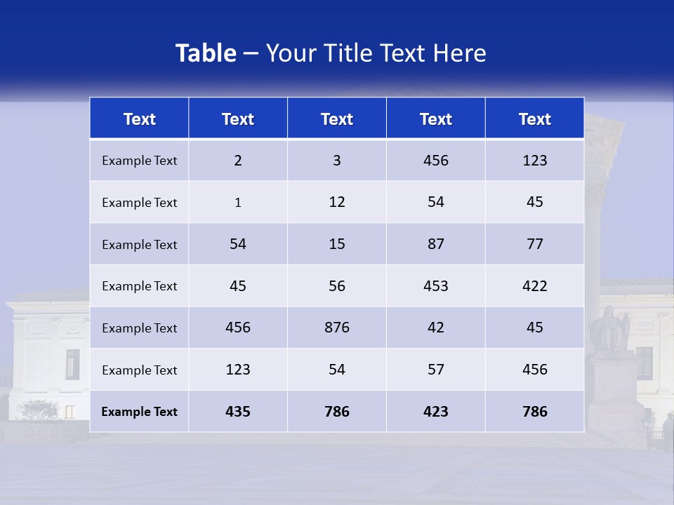 A Large Building With Columns In Front Of It PowerPoint Template