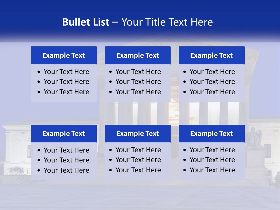 A Large Building With Columns In Front Of It PowerPoint Template