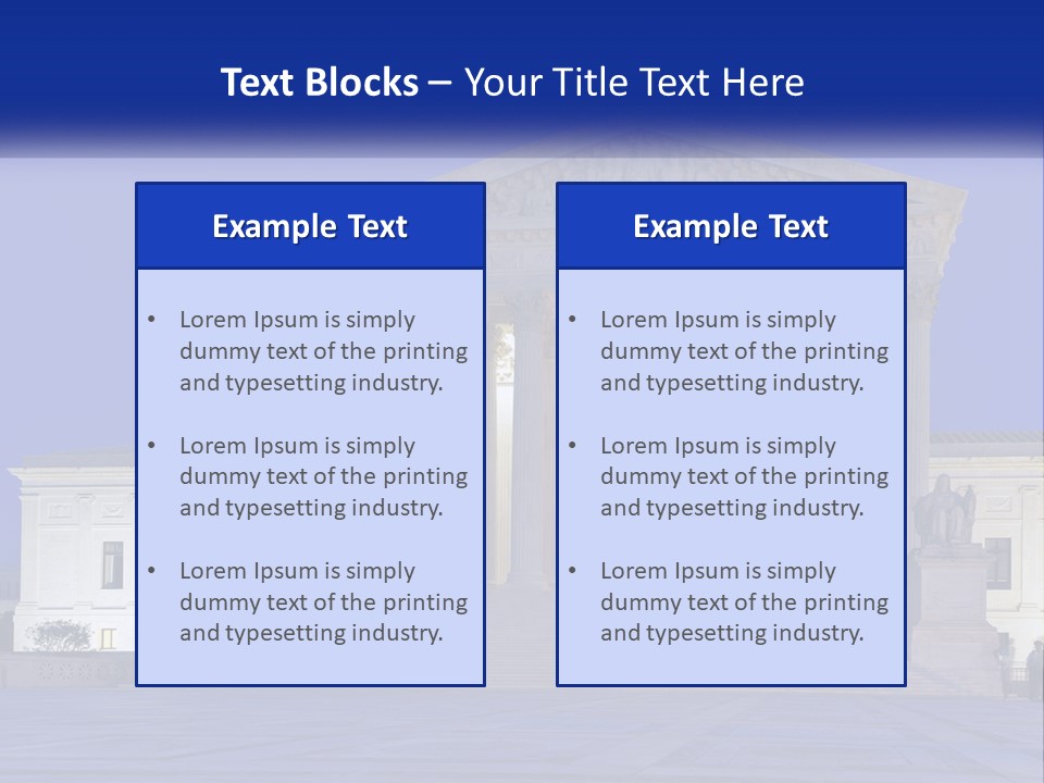 A Large Building With Columns In Front Of It PowerPoint Template