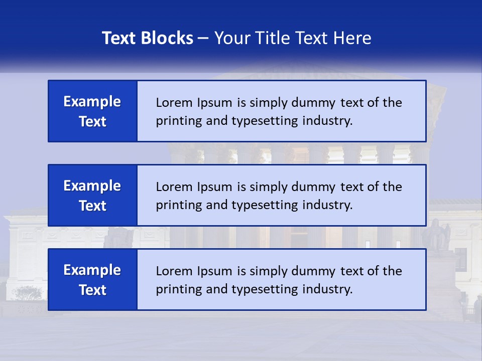 A Large Building With Columns In Front Of It PowerPoint Template