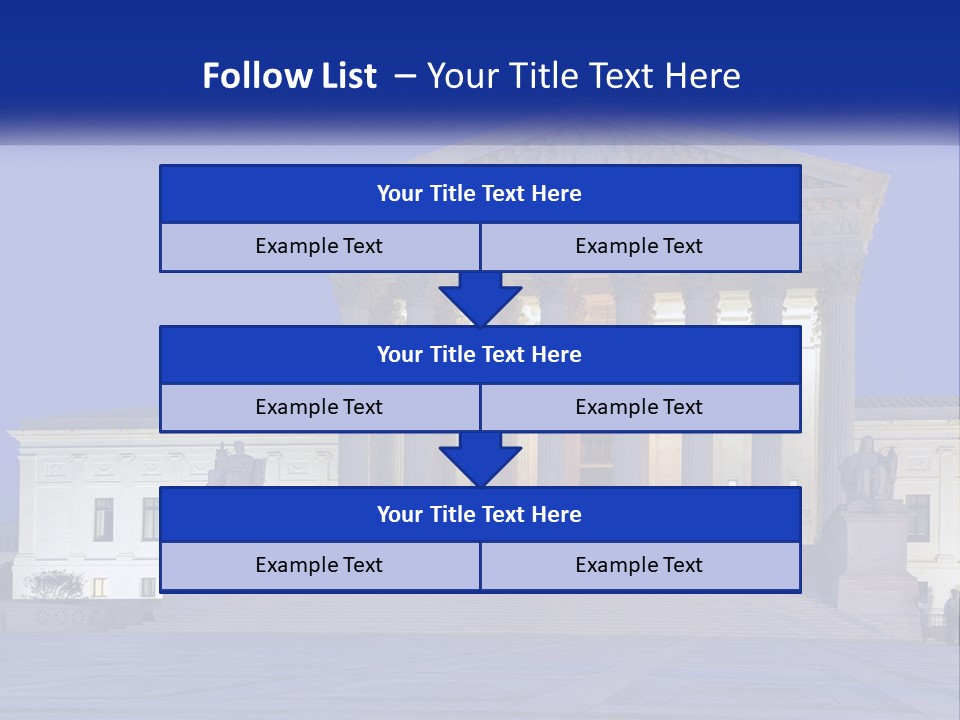 A Large Building With Columns In Front Of It PowerPoint Template