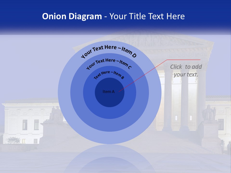 A Large Building With Columns In Front Of It PowerPoint Template