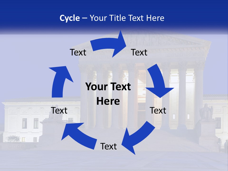 A Large Building With Columns In Front Of It PowerPoint Template