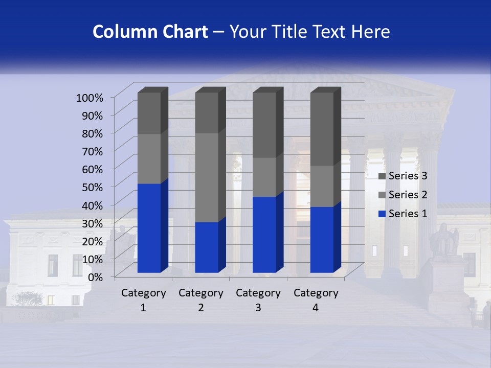 A Large Building With Columns In Front Of It PowerPoint Template