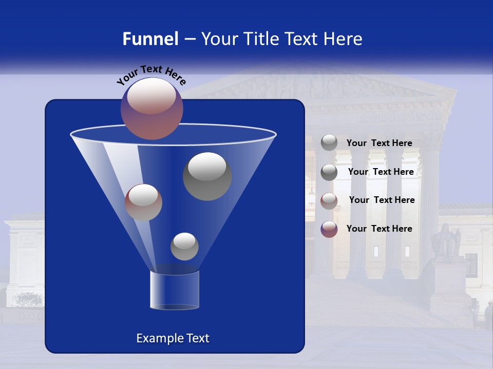 A Large Building With Columns In Front Of It PowerPoint Template