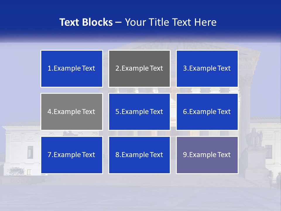 A Large Building With Columns In Front Of It PowerPoint Template