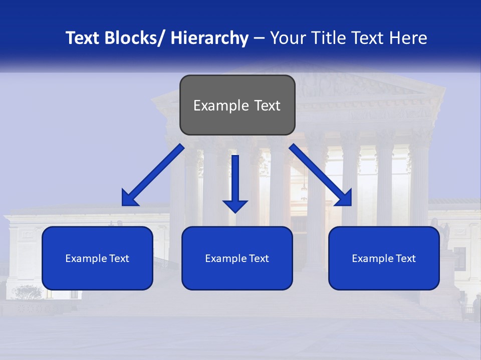 A Large Building With Columns In Front Of It PowerPoint Template