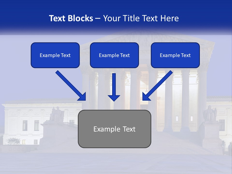 A Large Building With Columns In Front Of It PowerPoint Template