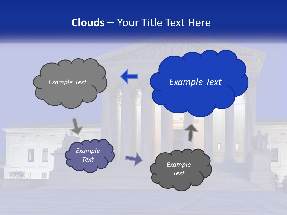 A Large Building With Columns In Front Of It PowerPoint Template