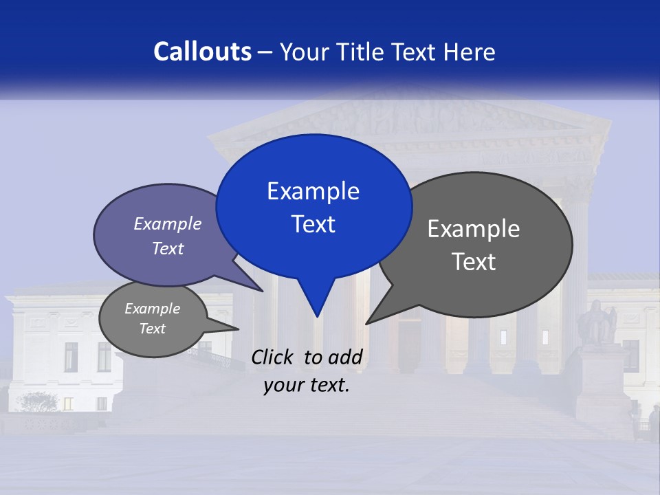 A Large Building With Columns In Front Of It PowerPoint Template