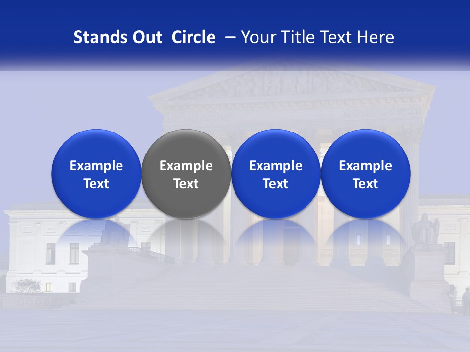 A Large Building With Columns In Front Of It PowerPoint Template