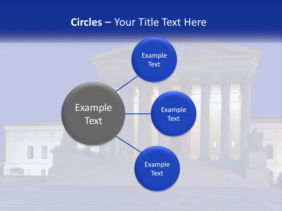 A Large Building With Columns In Front Of It PowerPoint Template