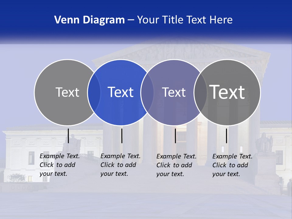A Large Building With Columns In Front Of It PowerPoint Template