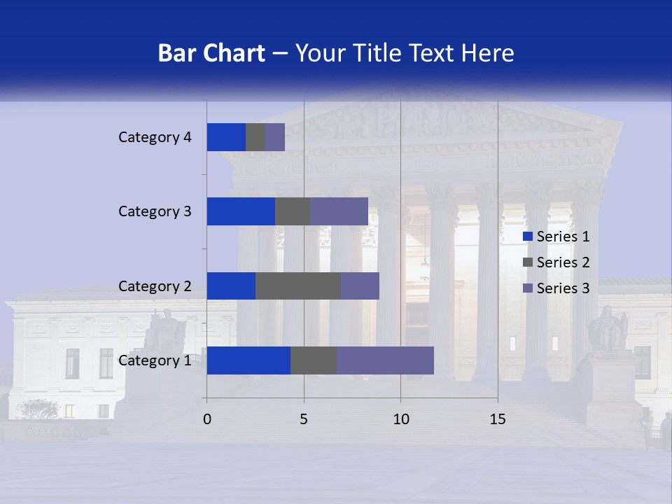 A Large Building With Columns In Front Of It PowerPoint Template