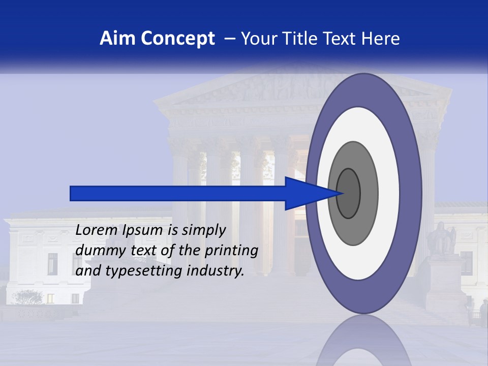 A Large Building With Columns In Front Of It PowerPoint Template