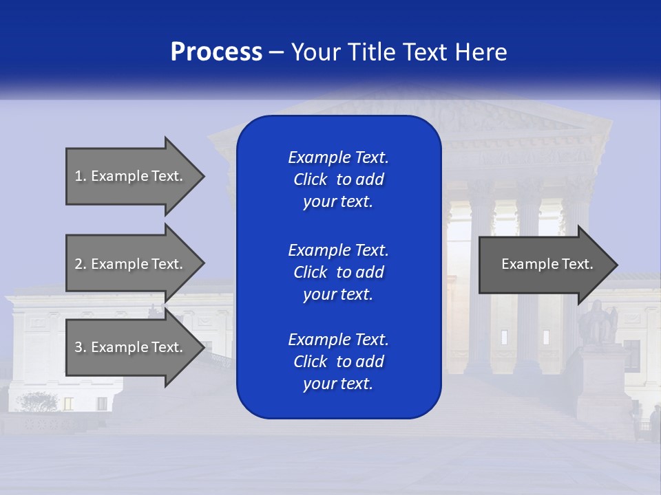 A Large Building With Columns In Front Of It PowerPoint Template
