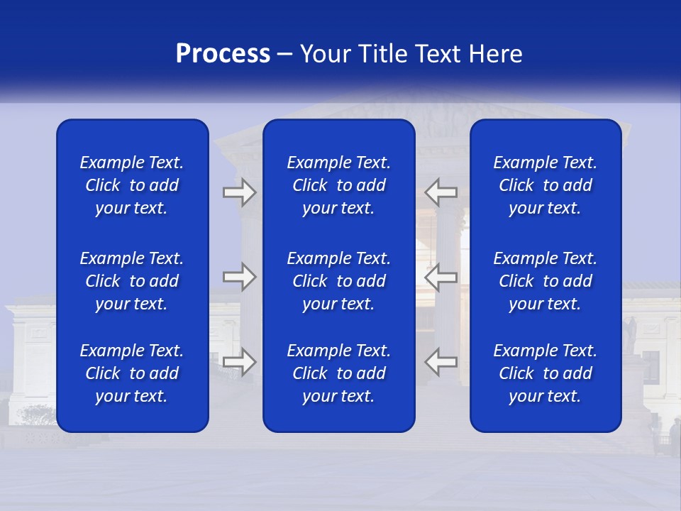 A Large Building With Columns In Front Of It PowerPoint Template
