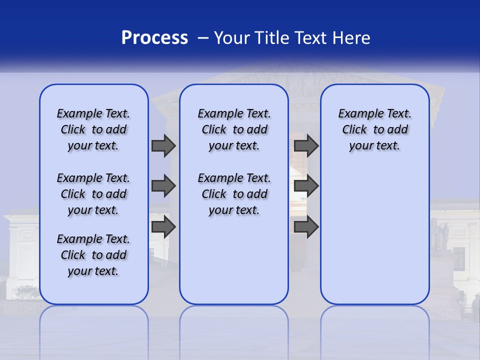 A Large Building With Columns In Front Of It PowerPoint Template