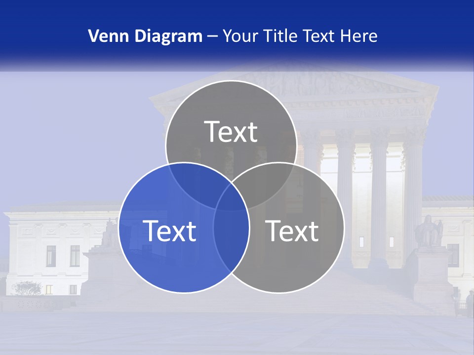 A Large Building With Columns In Front Of It PowerPoint Template