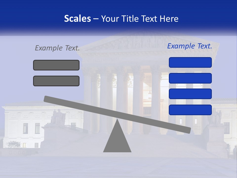 A Large Building With Columns In Front Of It PowerPoint Template