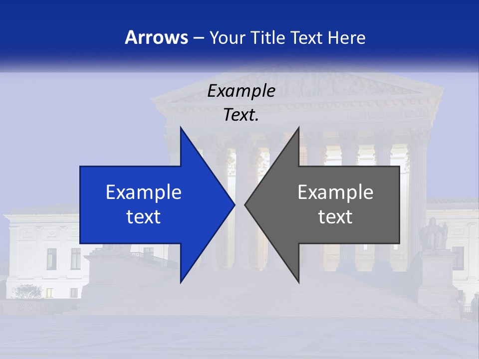 A Large Building With Columns In Front Of It PowerPoint Template