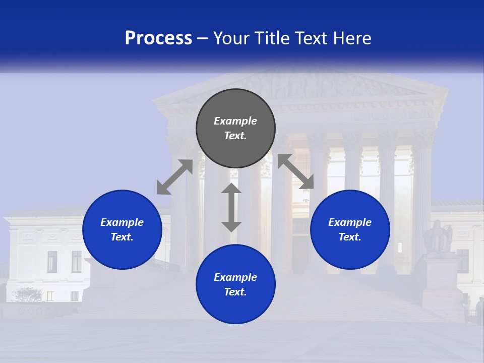 A Large Building With Columns In Front Of It PowerPoint Template