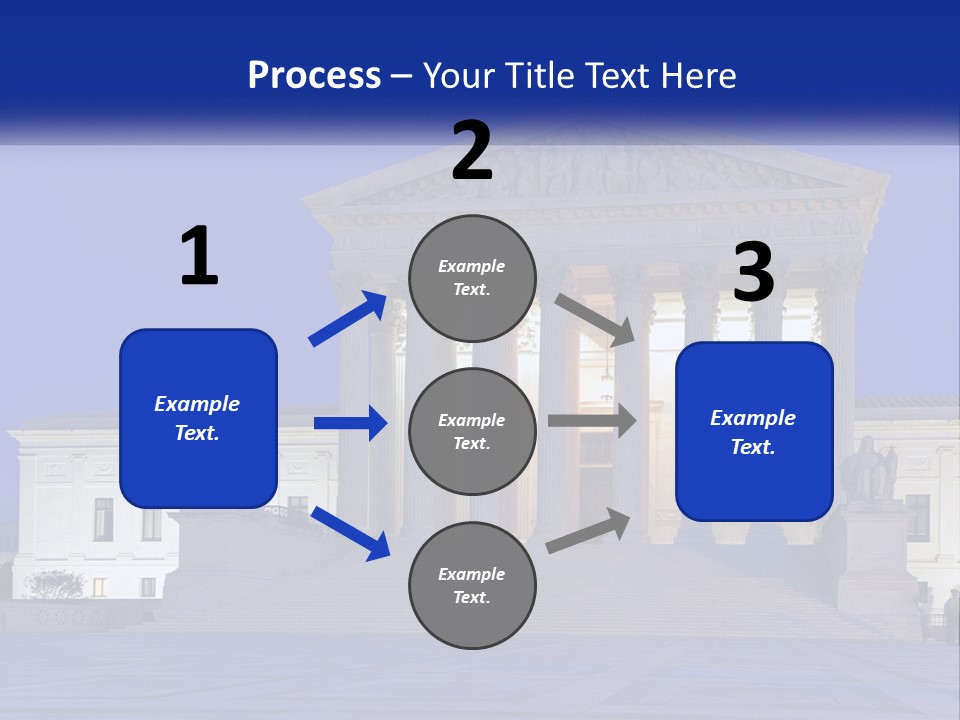 A Large Building With Columns In Front Of It PowerPoint Template