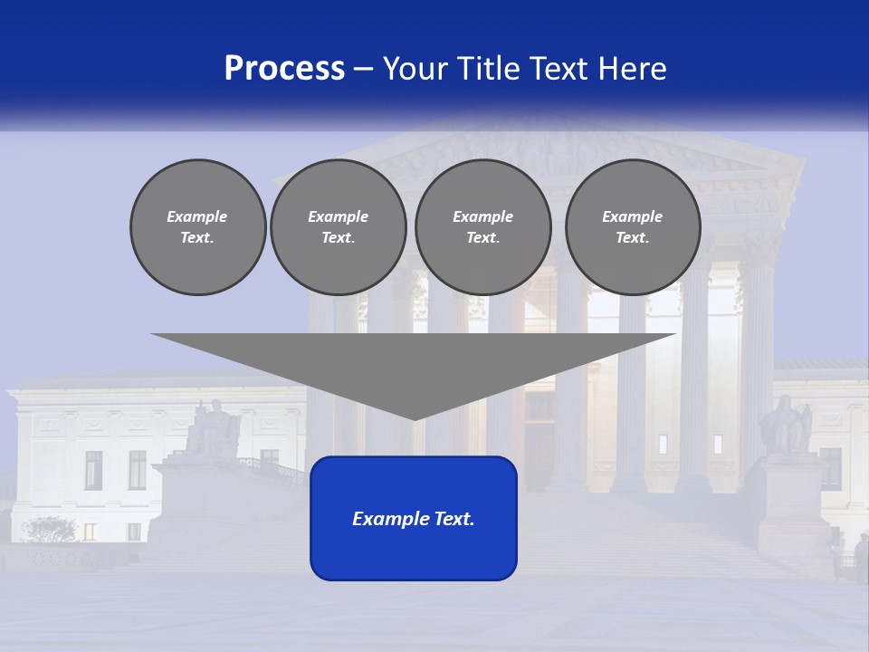 A Large Building With Columns In Front Of It PowerPoint Template